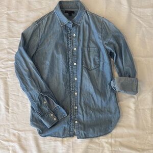 J. Crew Light Blue Denim Button-Down Shirt